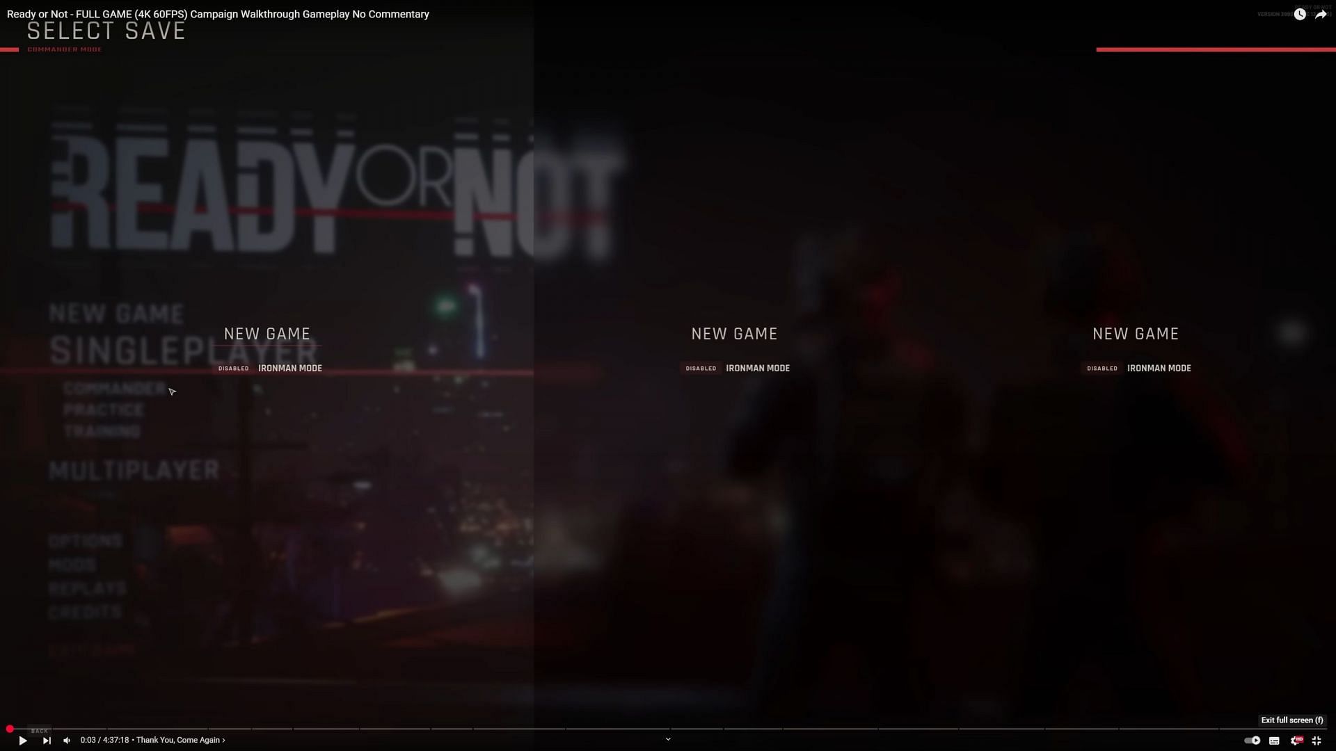 Ironman mode in the game (Image via VOID Interactive)